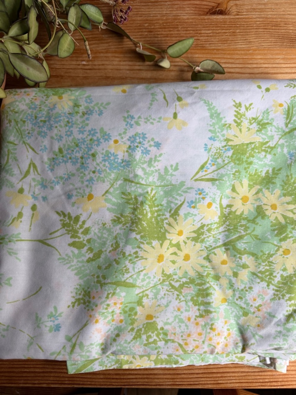 Vintage Floral Print Queen Flat Sheet